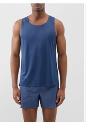Neleus Y Back Muscle Tank Top Blue Mesh Polyester Breathable Men Size XL