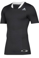 adidas Men’s Techfit Lax Jersey Lacrosse Size Medium Black/White T-shirt