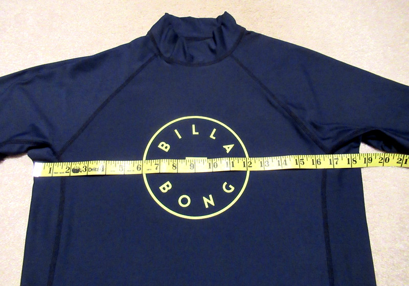 Billabong UV Surf Shirt Mens Large Navy Blue Performance Fit UPF 50+ Rash Guard gallery