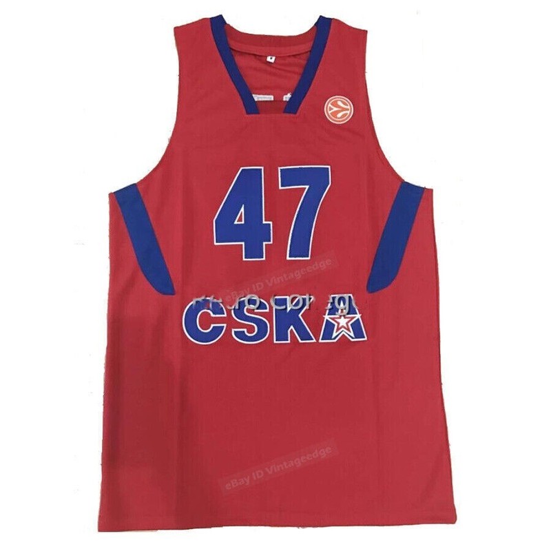 Retro Kirilenko #47 Team Russia CSKA Moscow Basketball Jersey Embroidered Name gallery