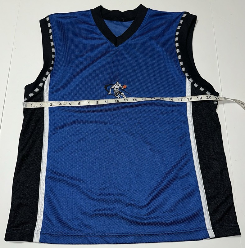 VTG AND1 Basketball Jersey Men's Medium Mesh V-Neck Embroidered Tank Top Y2K gallery