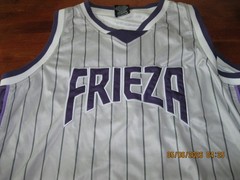 Dragon Ball Z Frieza Basketball Jersey DBZ Purple Pinstripe BoxLunch LARGE L