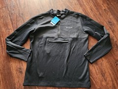 COLUMBIA SPORTSWEAR MEN’S TECH TRAIL HYBRID PULLOVER LONG SLEEVE SHIRT BLACK…