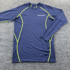 Baleaf Shirt Mens Medium Blue Long Sleeve Athletic Compression Base Layer
