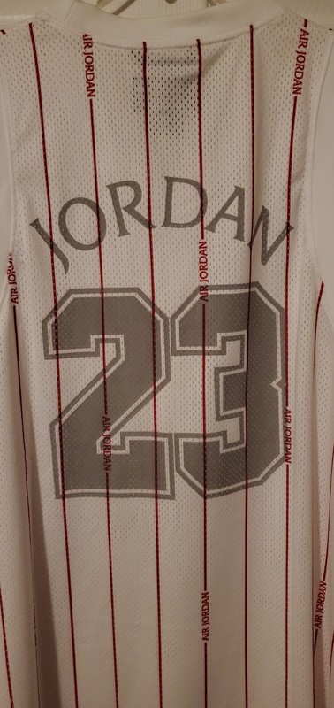 Air Jordan Basketball Jersey Mens XL White Red Pinstripe New DM1380 100 gallery