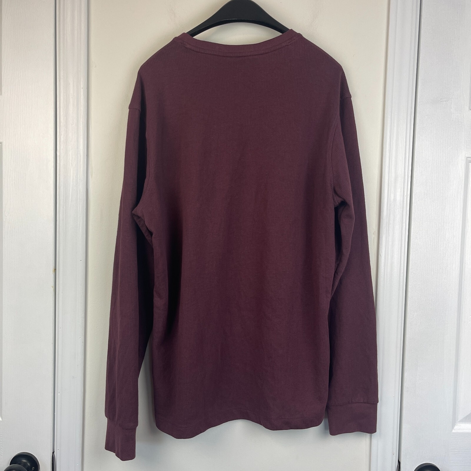 01.Algo Mens XLT Tall Performance Quick Dry UV40 Long Sleeve Shirt Maroon gallery