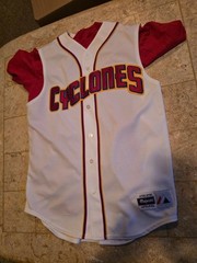 NEW YORK METS BROOKLYN CYCLONES MEDIUM M JERSEY VEST MAJESTIC SEWN CONEY ISLAND