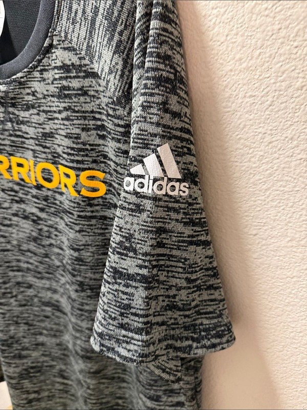 adidas Gray & Black Tee with Yellow WARRIORS Logo gallery