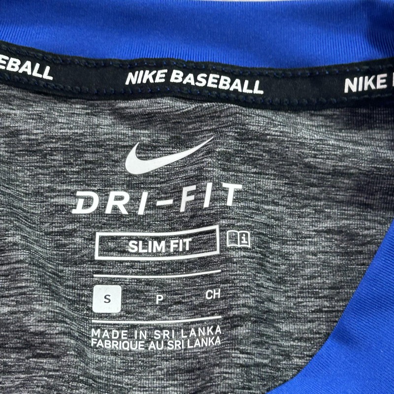 Nike Pro Dri-Fit Shirt Mens Small Blue 3/4 Sleeve Raglan Baseball CT2689-064 gallery