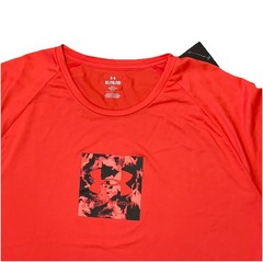Under Armour Tech Shirt Men’s XL Short Sleeve Red Camo Logo Active Performance