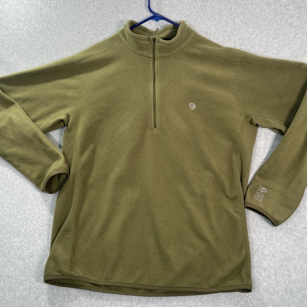 Mountain Hardwear Pullover Sweatshirt Fleece 1/4 Zip Mens XL Green
