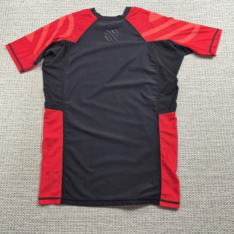 Sanabul Shirt Mens Large Black Short Sleeve Compression BJJ Rash Guard Athletic gallery