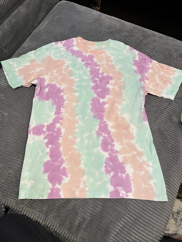 Nike Sportswear Tie Dye T-Shirt DB6149-100 Men’s Medium Pastel Multi Color Tee gallery