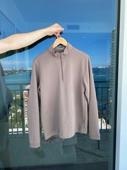 Rhone Brown Quarter Zip Pullover – Men’s Athletic Casual Top