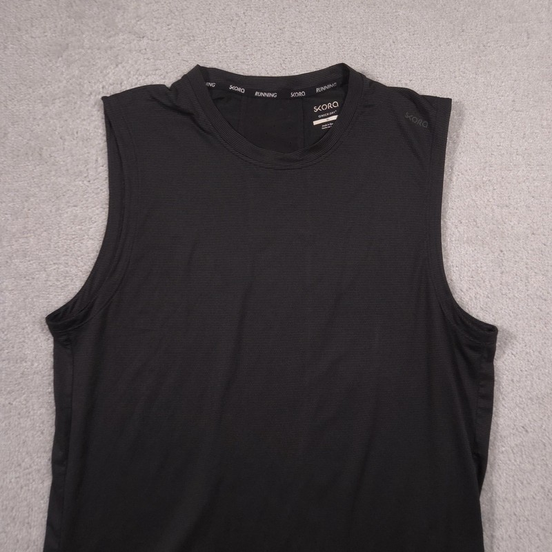 Skora Tank Top Shirt Mens XL Black Qwick-Dry Running Athletic Performance gallery