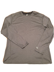 NWOT Spaulding Dri-Power Long Sleeve Mens Shirt Large Grey Athletic T-Shirt