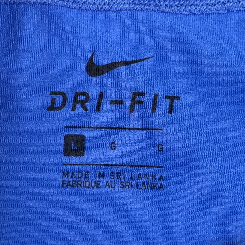 Nike Pro Baseball Shirt Men's Large Blue Gray Dri-FIT 3/4 Raglan 880659-481 gallery