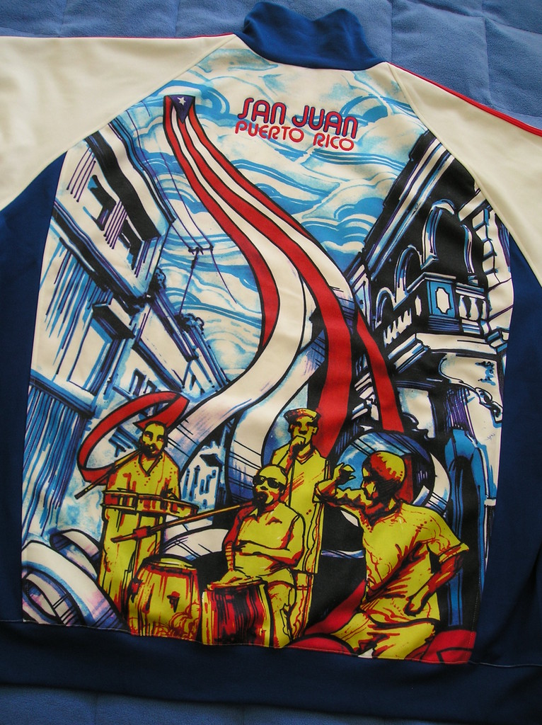 RARE-Adidas SAN JUAN PUERTO RICO Track Sweat shirt Jacket top superstar Mens 3XL gallery