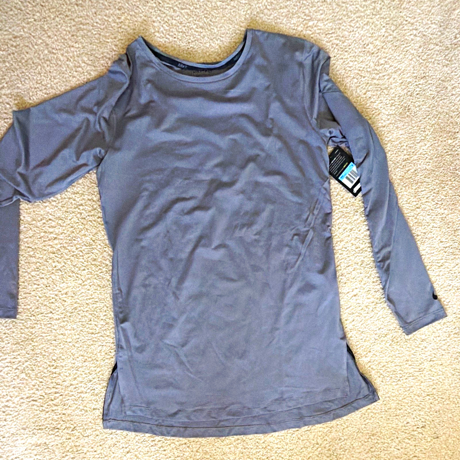 Nike Dri-FIT Men’s Training Long Sleeve Crew Tee Gray M AA1587-036 gallery
