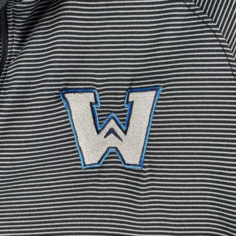 Under Armour Watauga Pullover Mens Large Gray Stripe Heatgear Outdoor Athletic gallery