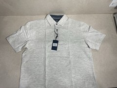 Veboon Men’s Dynamic Flex Size S Greige Heather Short Sleeve Cotton Polo NWT!!