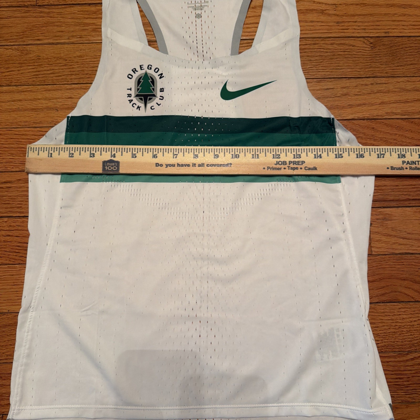 Nike Dri-Fit ADV Oregon Track Club Singlet White Green DR5812-100 Men's Size S gallery