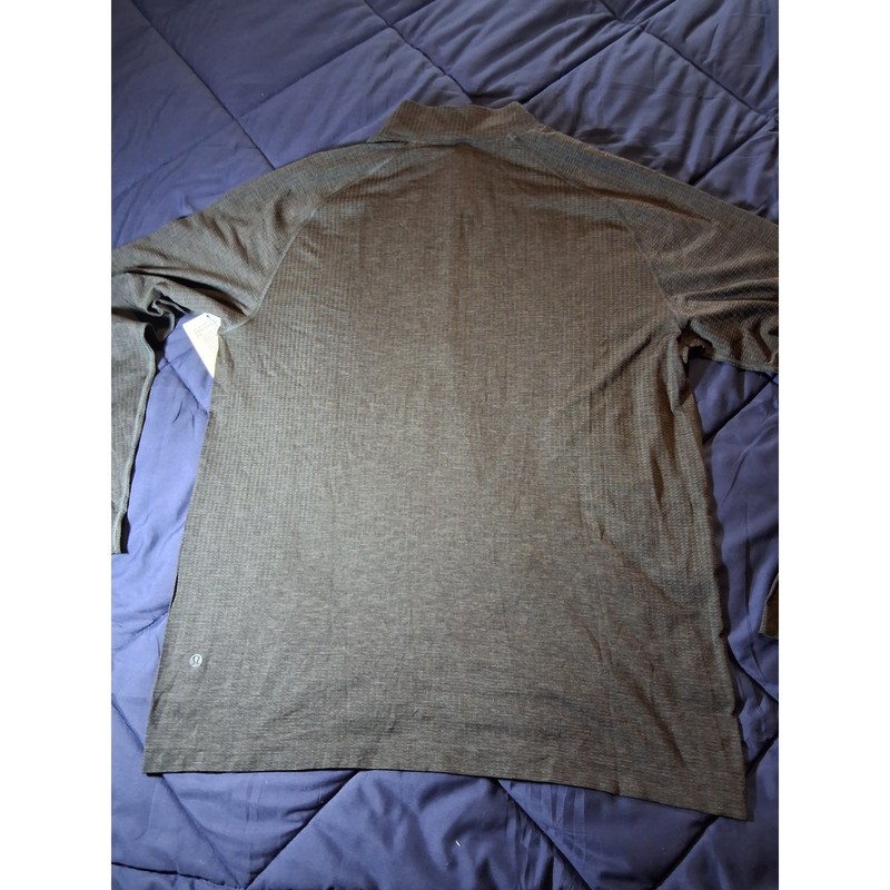 Lululemon Metal Vent Tech 1/2 Zip 2.0 Graphite Grey Black XL LM3F64S New gallery