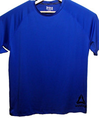 Reebok Quick Dri Athletic Workout Shirt Men’s Blue 2XL Polyester & Spandex