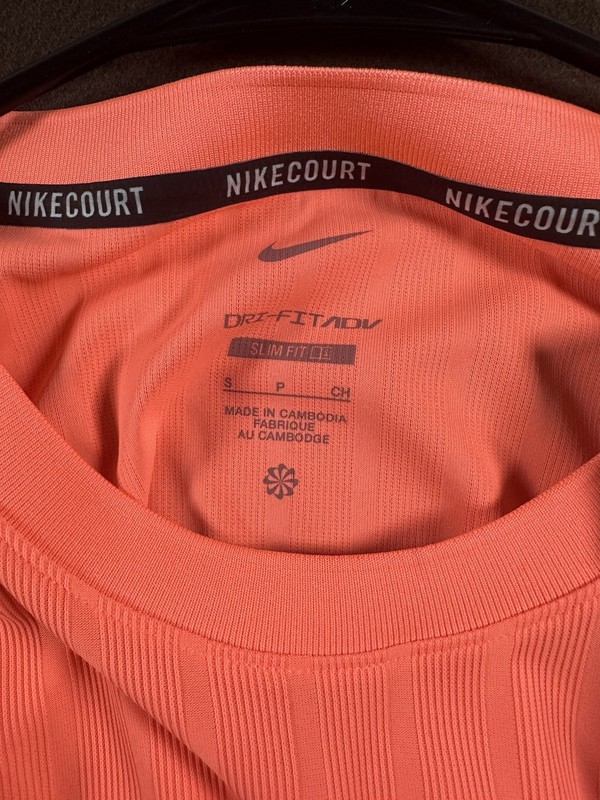 Nike Court Dri-FIT ADV Tennis Slam T-Shirt - Bright Mango - HM6710 873 - Small gallery