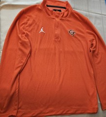 Jordan Nike Dri-FIT Men’s XL Orange 1/4 Zip Mock Neck Golf Pullover
