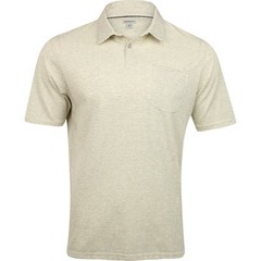 Ashworth Jersey Mini Stripe Golf Shirt Navy (M) AE5419 Mid Grey Heather