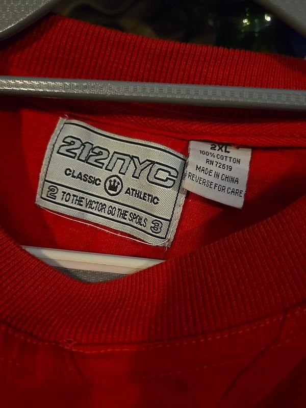 NYC 212 Red "HARLEM 23" Longsleeve Classic Athletic Shirt Size 2XL gallery