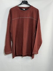 Columbia Mens Dark Rust Brown Long Sleeve Shirt Size XXL Top Pullover