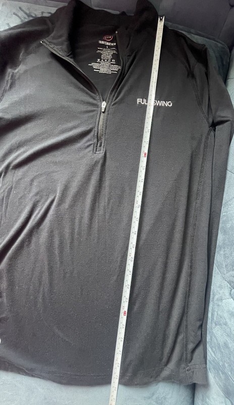 Travis Mathew L 1/4 Zip Pullover Black Mock Neck Long Sleeve Stretch Full Swing gallery