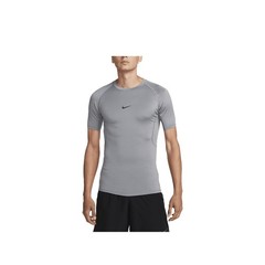 Men’s Nike Pro DF TIGHT TOP Short Sleeve Shirts (SMOKE GREY/BLACK)