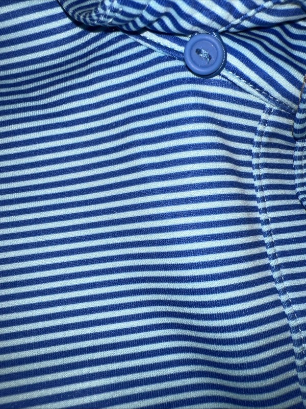Twillory Shirt Mens Med Royal/Teal Stripe Polo Polyester Athleisure SS gallery