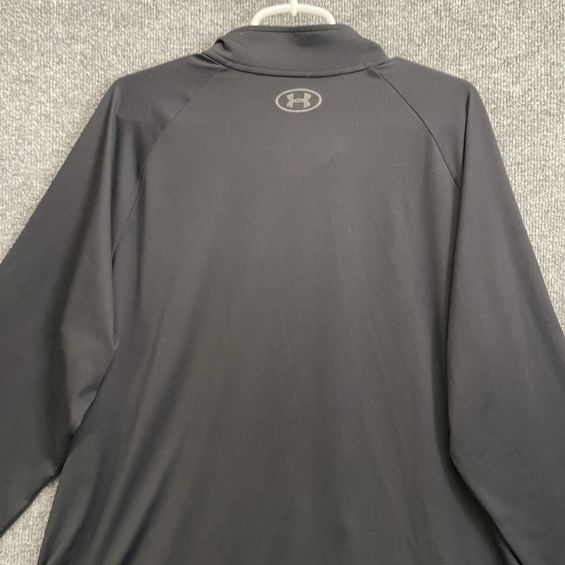Under Armour 1/2 Zip Pullover Men's Sz 2XL Black HeatGear Long Sleeve gallery