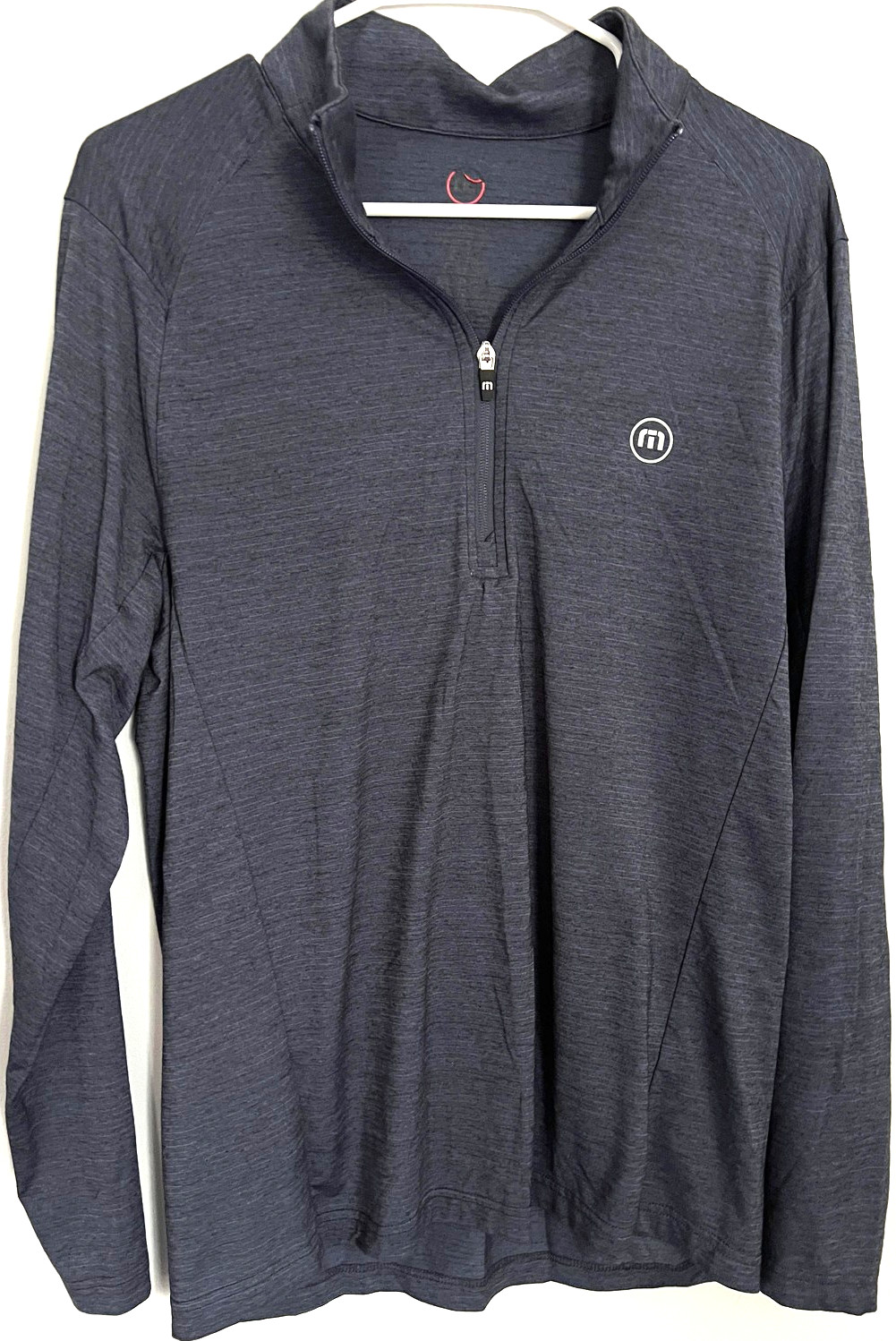 TravisMathew Pullover Mens Large Quarter Zip Golf Athletic Lightweight Shirt EUC gallery