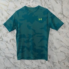 Lot of 2 Under Armour Men’s S Green and Blue Camo Loose Fit Tees 0023