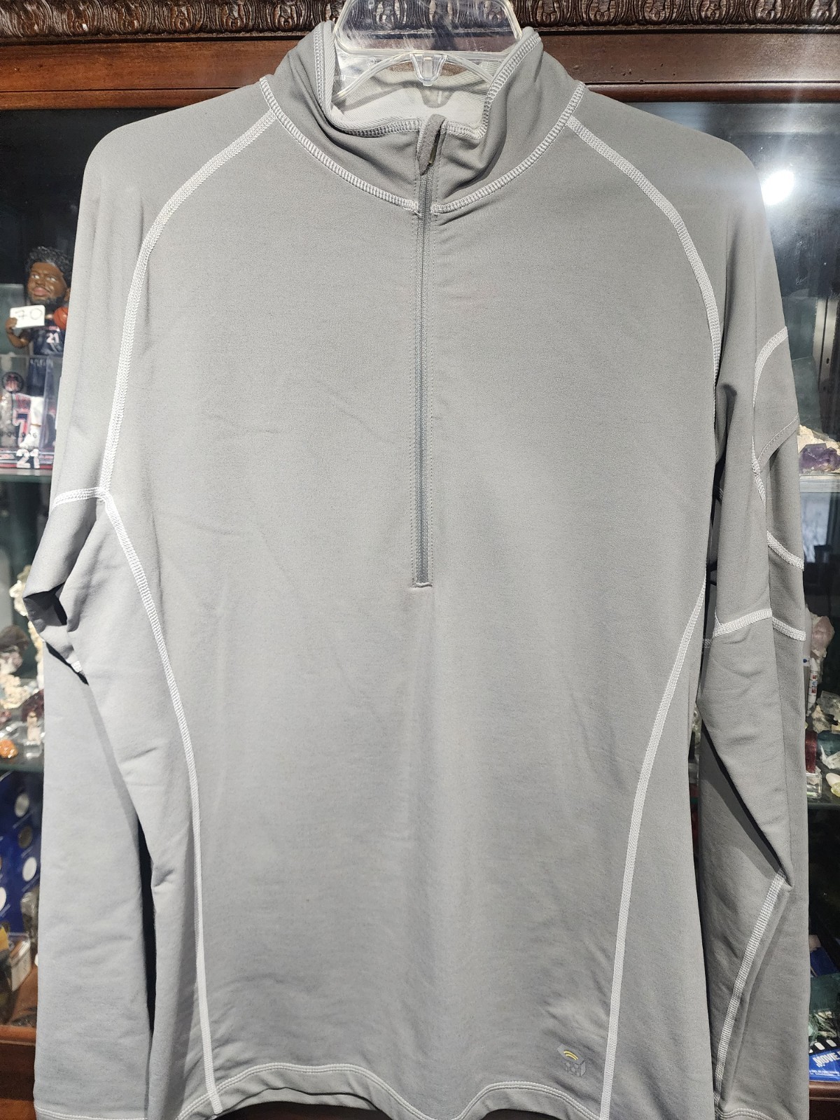 Mountain Hardwear Gray 1/2 Zip Long Sleeve Shirt Large Pre Owned gallery
