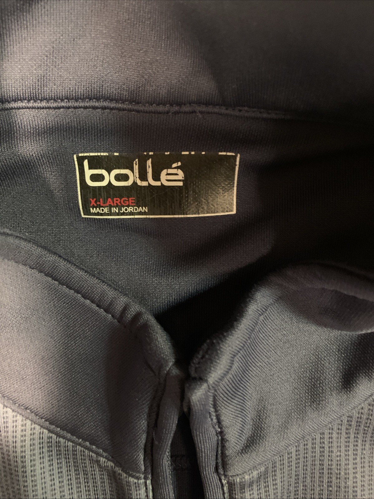 Bolle Mens Pullover Sweatshirt Navy Blue Quarter Zip Long Sleeve XL gallery