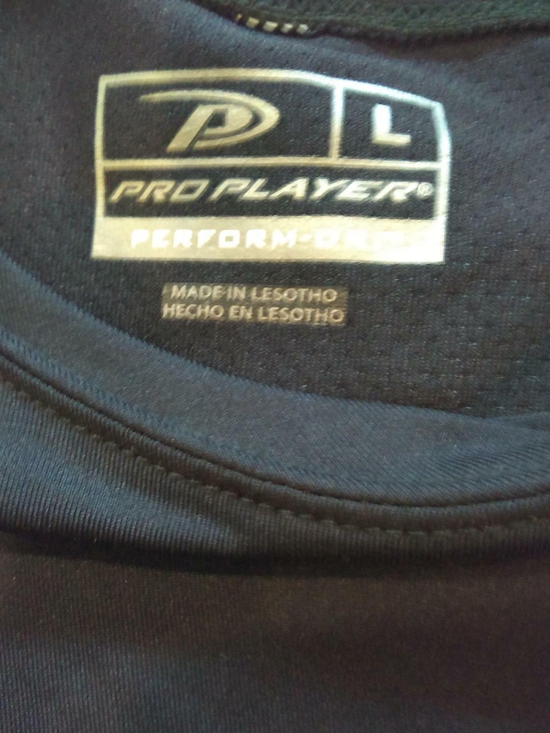 Pro Player Men’s Shirt Perform Dri Fitted Crew Neck Short Sleeves Black Sz Large gallery