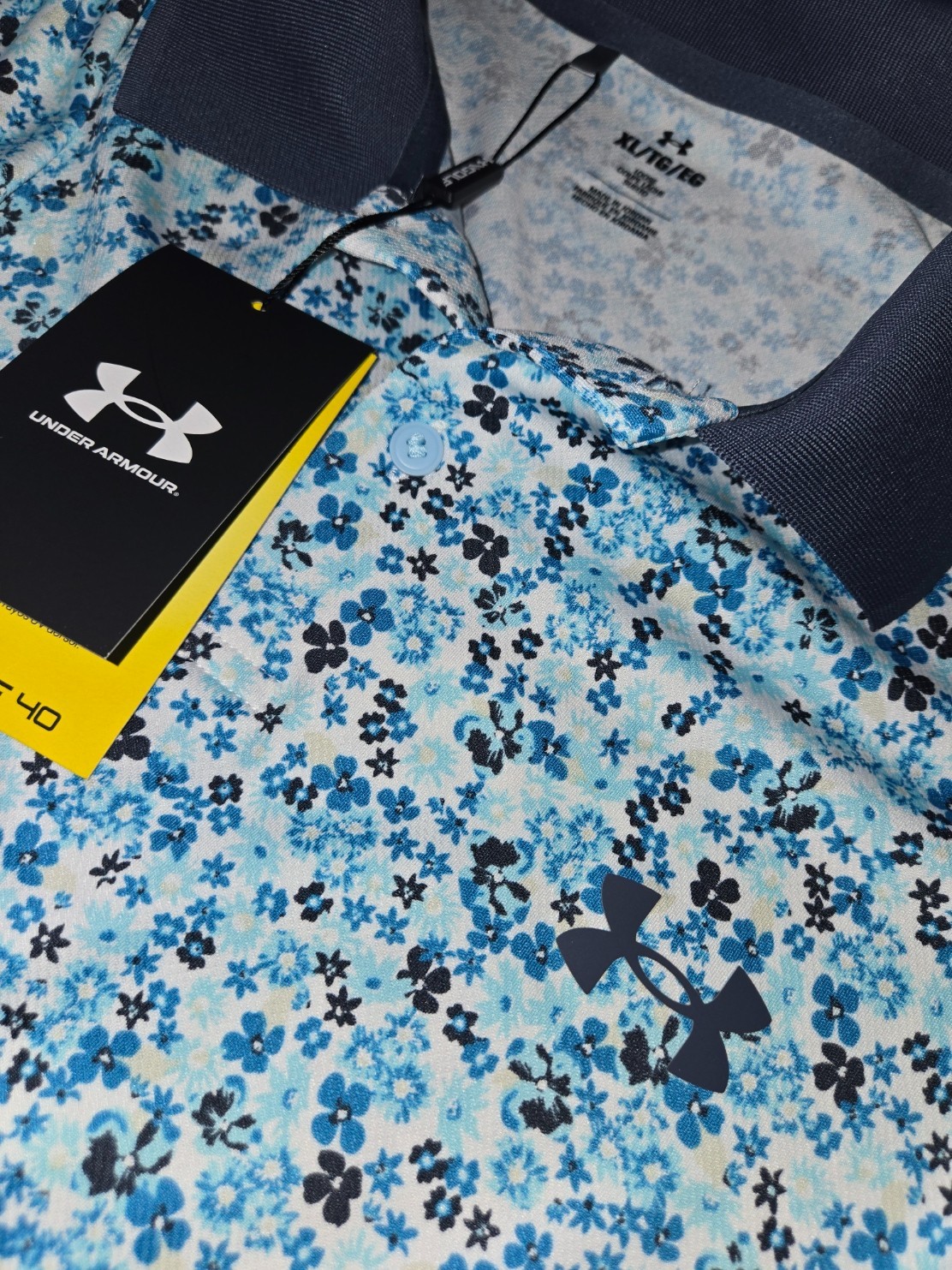 Under Armour Matchplay printed golf polo shirt NWT mens XL $60 gallery