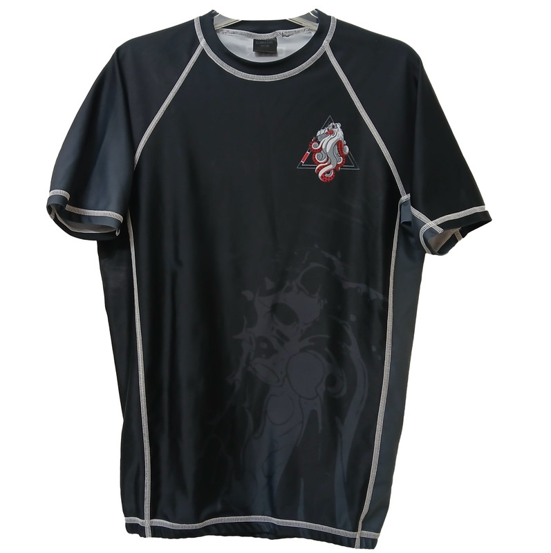 CRNR Combat Corner Rash Guard Compression Top Mens XL Kraken Brazilian Jiu Jitsu gallery