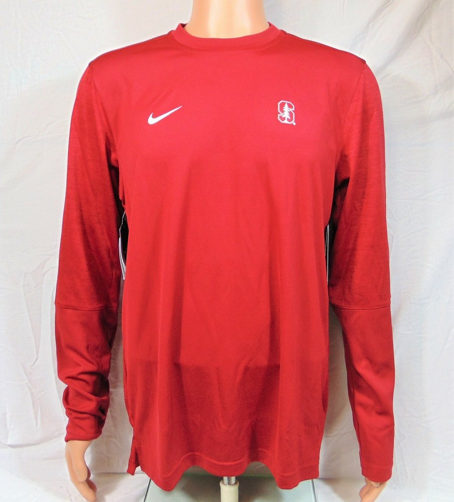 Nike Stanford Cardinal Tree On Field Long Sleeve Shirt Sz M NEW CN9223 698 RARE