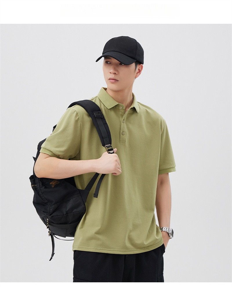 Men's Regular Fit Short Sleeve Cotton Classic Casual Loose Shirts Polo Shirt gallery