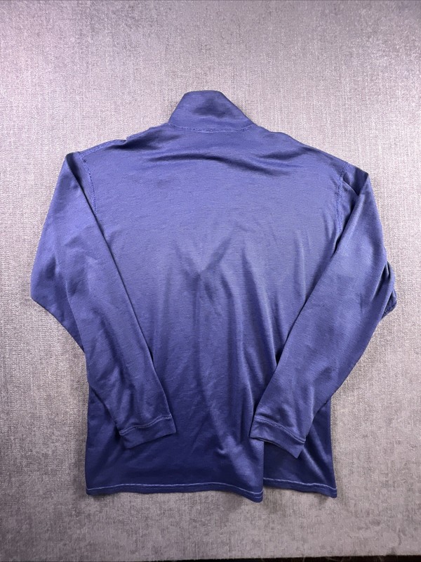 Patagonia Capilene Blue 1/4 Zip Mock Neck Pullover Men's L Long Sleeve Preppy gallery