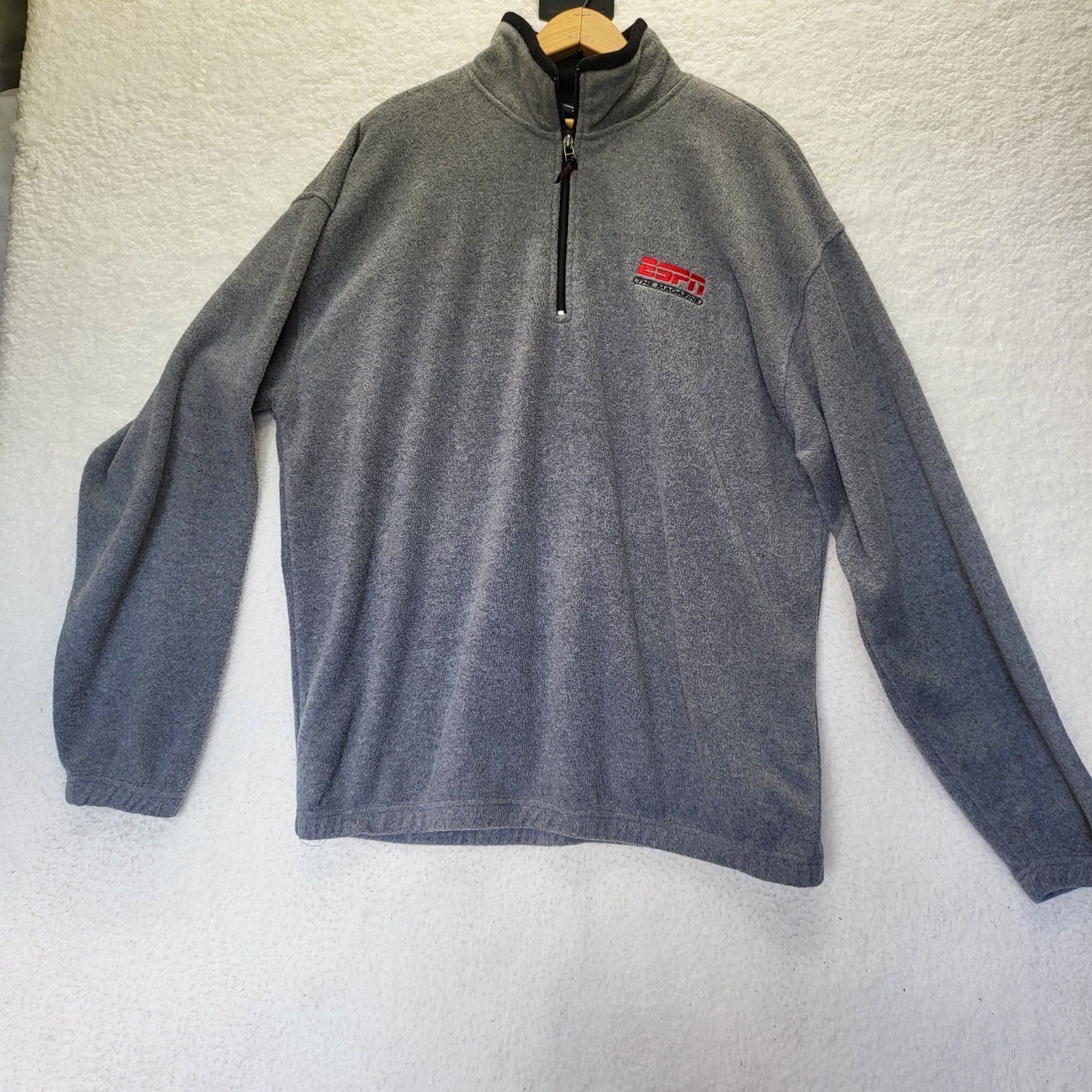ESPN The Magazine mens XL gray 1/4 zip thermal pullover gallery