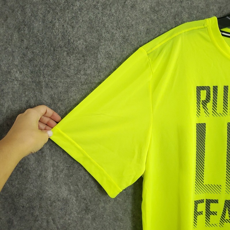 Nike Shirt Adult Size XL Green Yellow Reflective Running Graphic Front Print gallery