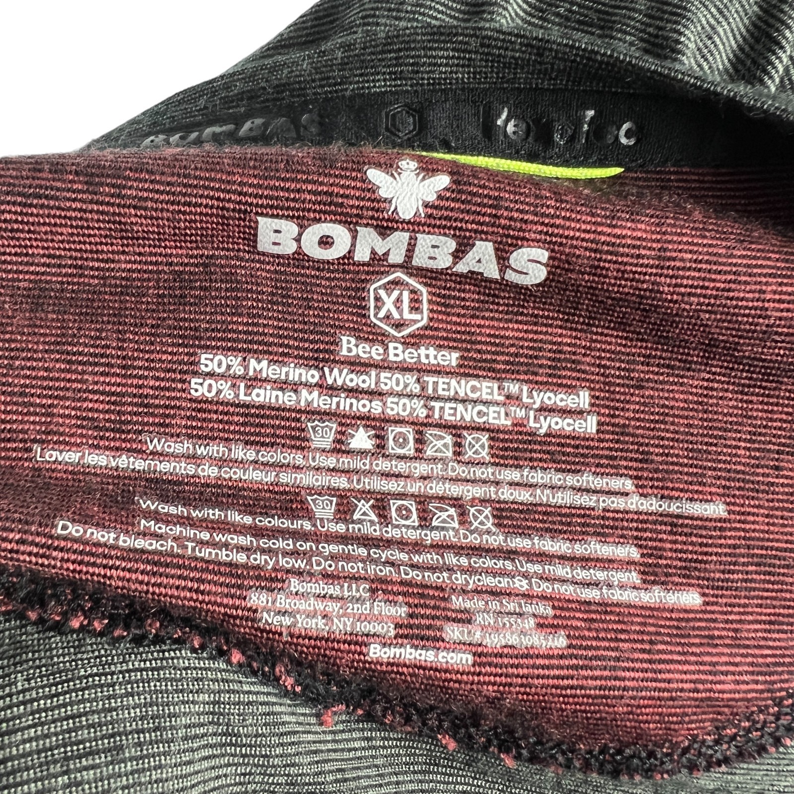 Bombas Mens Merino Wool Crew Neck Long Sleeve T-Shirt in Gray Base Layer Size XL gallery
